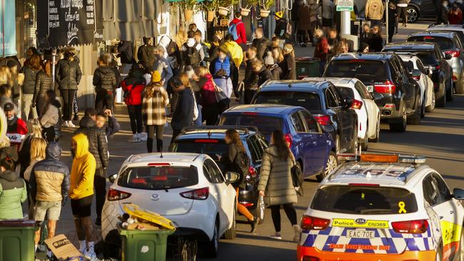 Bronte’s busy main strip on Thursday morning. Picture: Jenny Evans/Getty Images