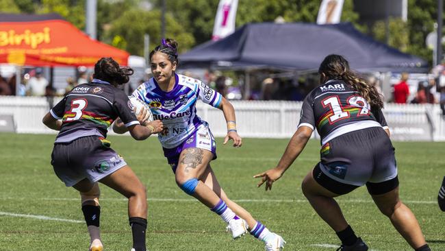 U17s girls Koori Knockout grand final, Northern United Dirawongs vs Minda Sisters. Picture: Andrea Francolini