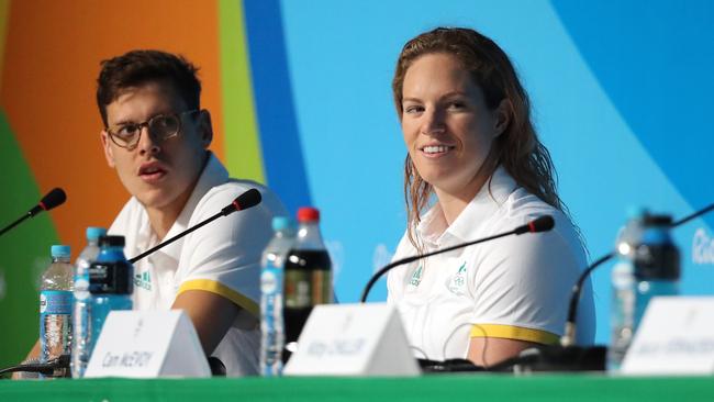Mitch Larkin and Emily Seebohm. Picture: Alex Coppel.