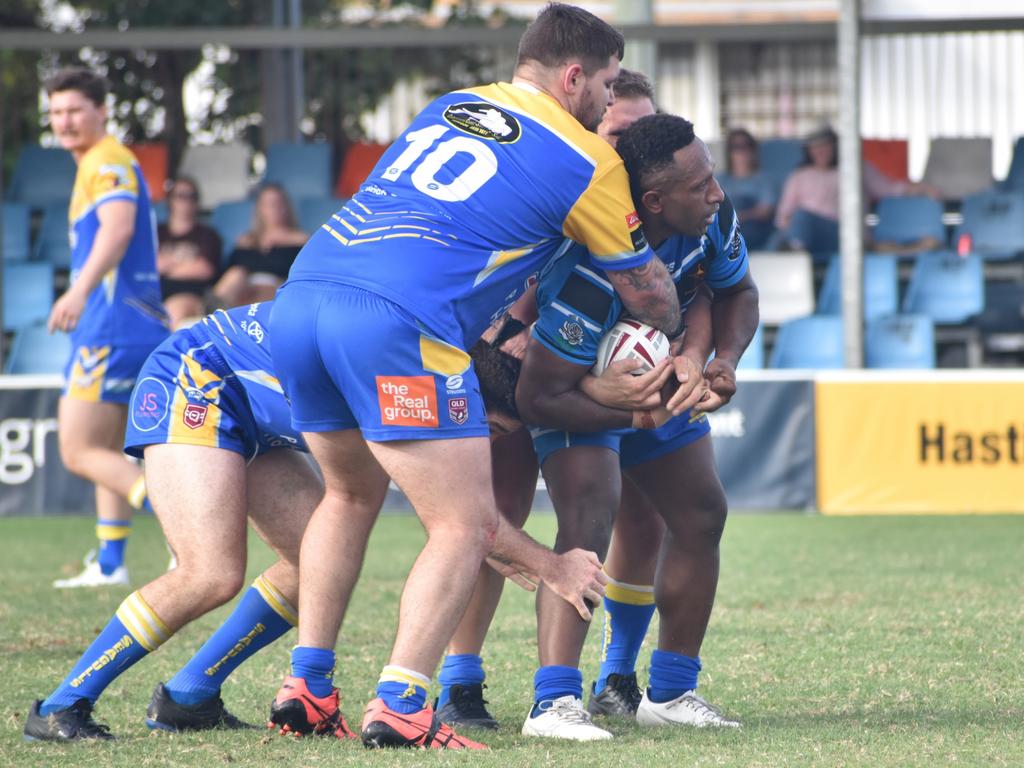 Rockhampton Rugby League A-grade men, Round 2, Yeppoon Seagulls versus Norths Chargers, Browne Park, April 10, 2022.