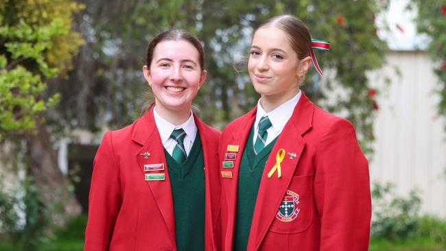 Kildare College captains for 2025 Amelia and Jasmine. Picture: Supplied