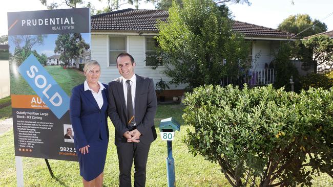 Prudential Real Estate’s Linda Chidiac and Simon Perri. Picture: Tim Clapin