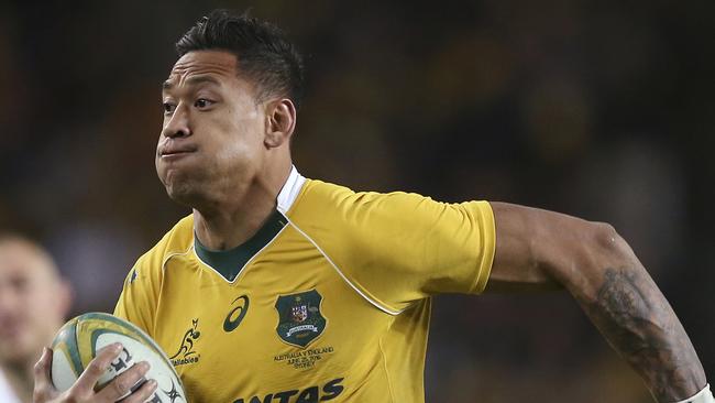 Israel Folau’s rugby career is in the balance. Picture: AP