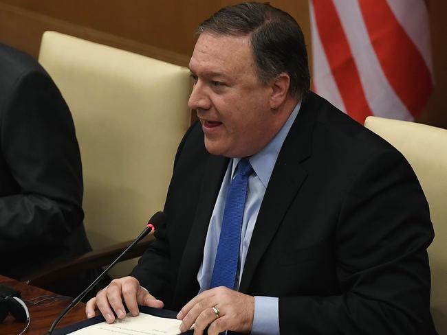 US Secretary of State Mike Pompeo denied being involved in the op-ed. Picture: Prakash Singh/AFP