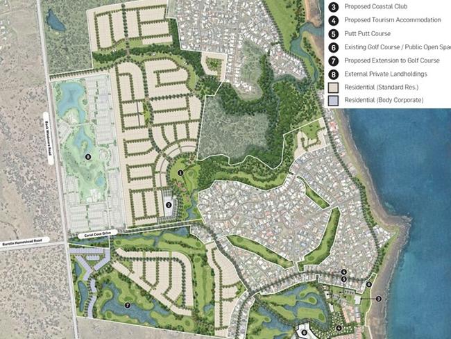 A breakdown of the Coral Cove Master Plan. Image credit: Urbis