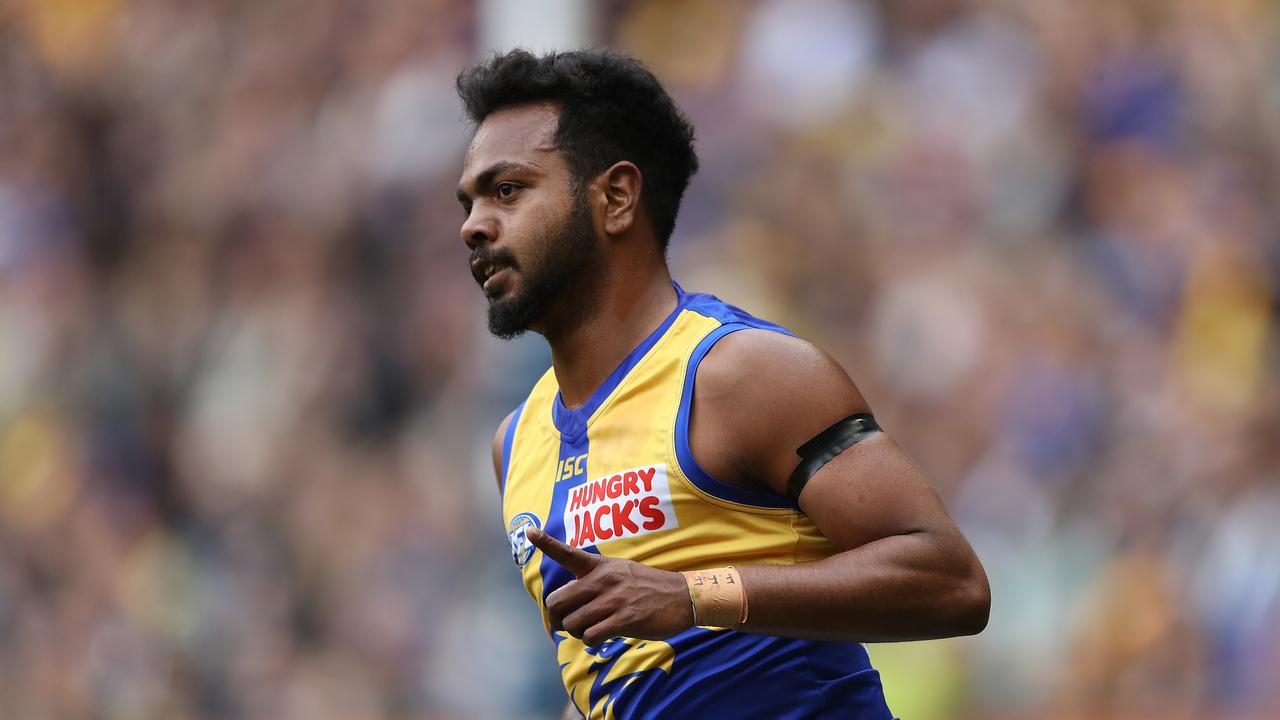 Willie Rioli celebrates a goal. Picture: Robert Cianflone/Getty Images