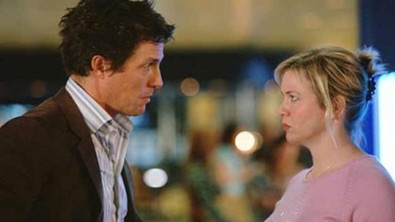 Hugh Grant and Renée Zellweger in a scene from Bridget Jones's Diary, 2001. Picture: StudioCanal