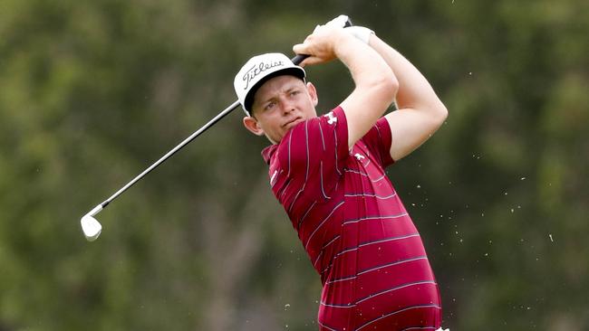 Golfer Cameron Smith in action during the final day of the Australian PGA Championships at RACV Royal Pines Resort on December 3, 2017. Photo: AAP Image/Glenn Hunt.