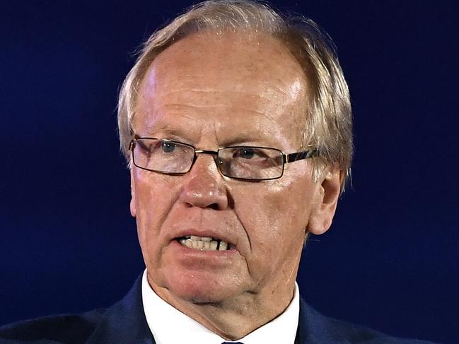 Gold Coast Commonwealth Games Chairman Peter Beattie speaks during the Opening Ceremony of the XXI Commonwealth Games at Carrara Stadium, on the Gold Coast, Wednesday, April 4, 2018. (AAP Image/Dean Lewins) NO ARCHIVING, EDITORIAL USE ONLY