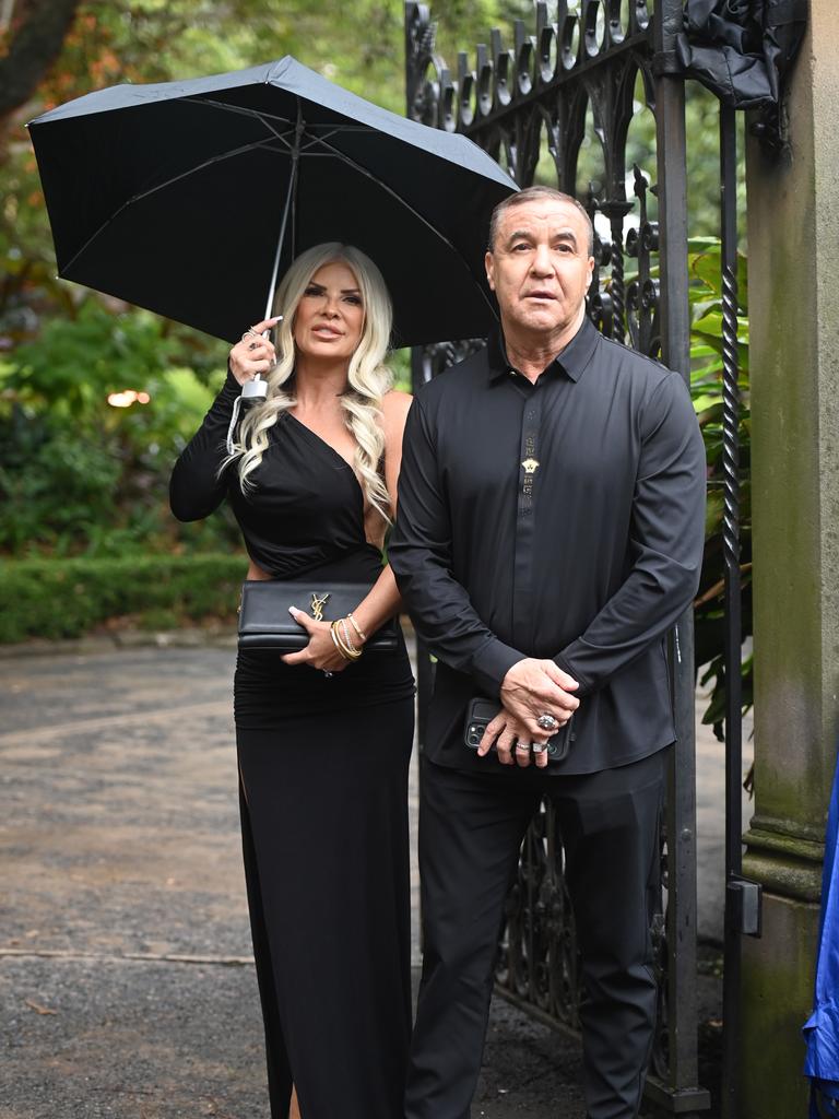 Jeff Fenech arrives with his partner for the Kyle Sandilands and Tegan Kynaston wedding. Picture: NCA NewsWire / Jeremy Piper