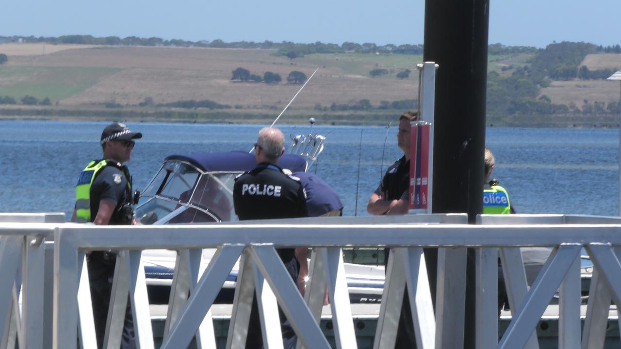 Police at the scene of Bridge St, Queenscliff. Picture: Satria Dyer-Darmawan