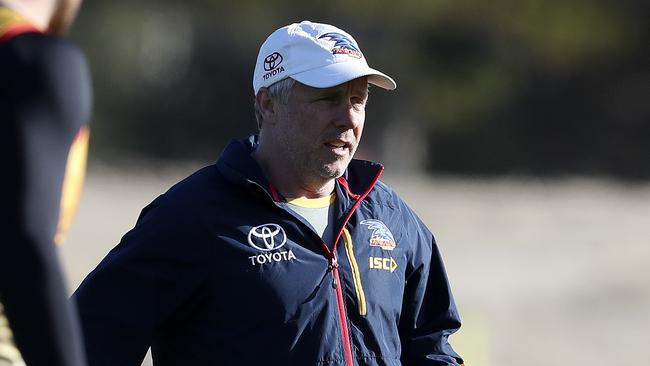 Former Woodville-West Torrens coach Michael Godden is a part of a reduced Adelaide Crows staffing set-up due to COVID-19. Picture: Sarah Reed