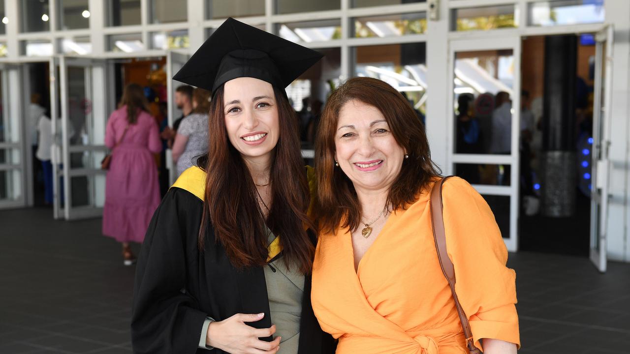 Beatrice Morais and Nubia Morais at the James Cook University 2023 Graduation. Picture: Shae Beplate.