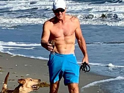 Greg Norman on instagram, walking his dog on Jupiter Island, Florida. https://www.instagram.com/shark_gregnorman/?hl=en