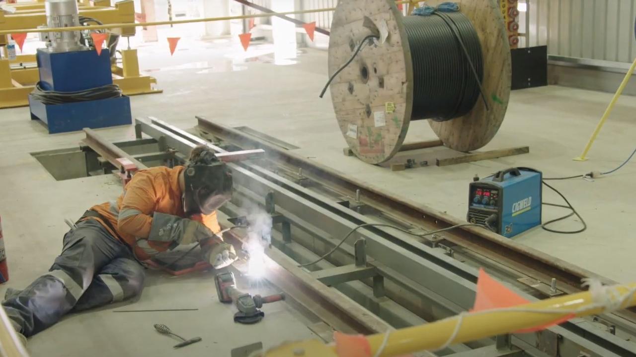 A worker at the Snowy Hydro 2.0 site last year. Picture: Supplied