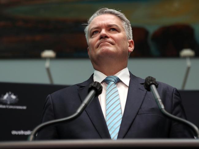 Mathias Cormann at the economic statement event. Picture: Gary Ramage.