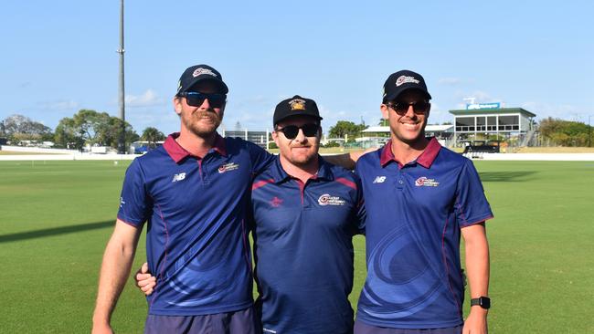 Mackay-Whitsunday's Lane Kohler, Sam Vassallo, and Mason Kohler were all named in the North Queensland Cricket Alliance side, selected from the tournament's best players. Picture: Mitch Bourke