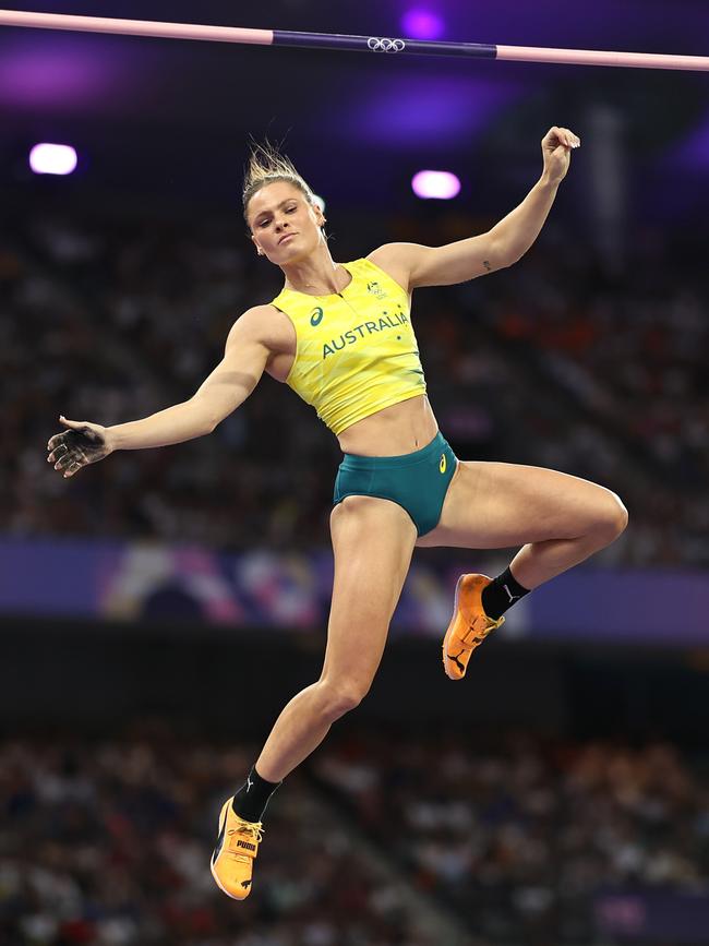 Nina Kennedy secured Australia’s 18th gold in the Stade de France. (Photo by Cameron Spencer/Getty Images)