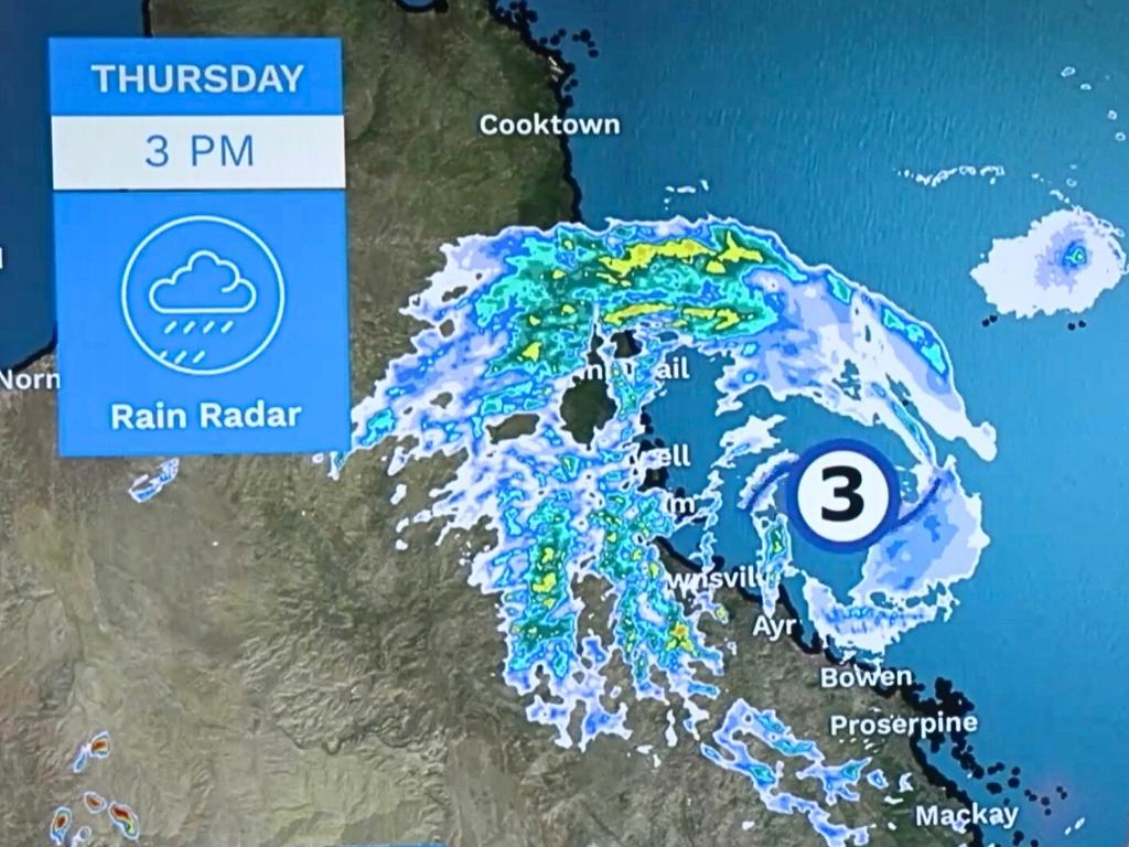 Cyclone Kirrily was upgraded to category 3 on Thursday. Picture: BOM.