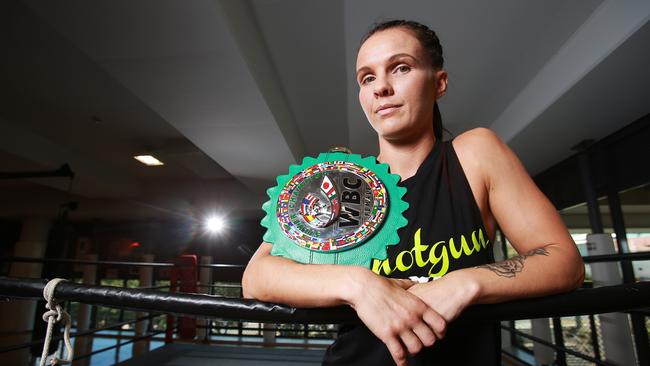 Boxer Shannon O'Connell looked up to Olympic champion Cathy Freeman. Picture: Claudia Baxter