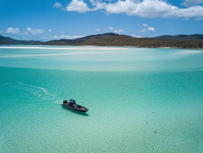 Tranquil waters of The Whitsundays. Photo: supplied by Triple 888 Eight Motor Yacht.