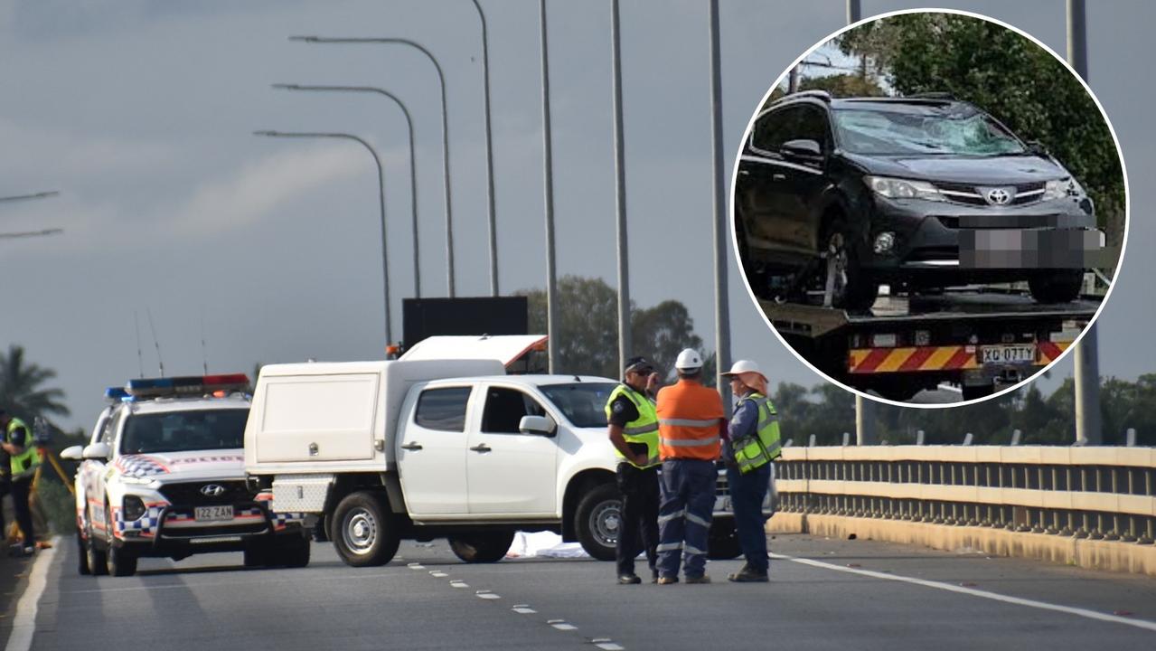 Police found a stolen RAV4 believed to be involved in a hit and run on Ron Camm Bridge abandoned an hour later in East Mackay. Picture: Janessa Ekert, Lillian Watkins