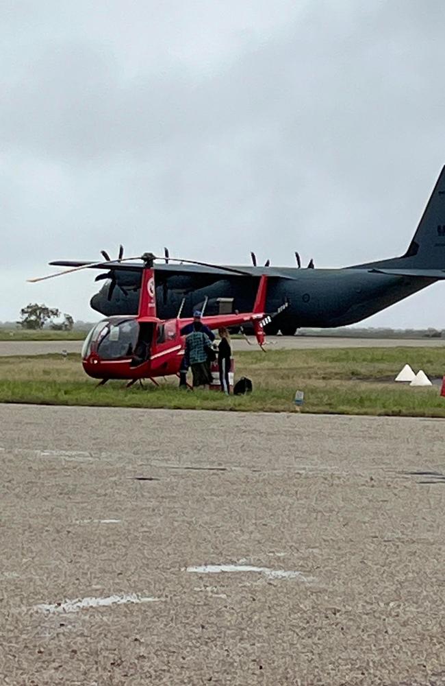 The ADF deployed Hercules C-130 aircraft to Kalkarindji, 770km southwest of Darwin, on Thursday, March 2, 2023. Picture: Supplied