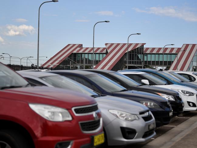 The carpark at Schofields Train Station in Schofields, Sydney, Monday, Sept. 25, 2017. (AAP Image/Joel Carrett)