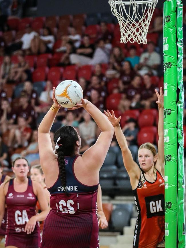 Tia Crombie playing for Queensland Under-17s, 2023