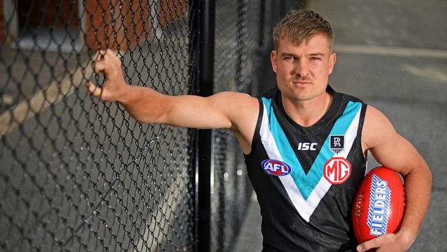 Champion Data’s Brownlow Medal tracker expects Port Adelaide’s Ollie Wines to win this year’s award. Picture: Tom Huntley