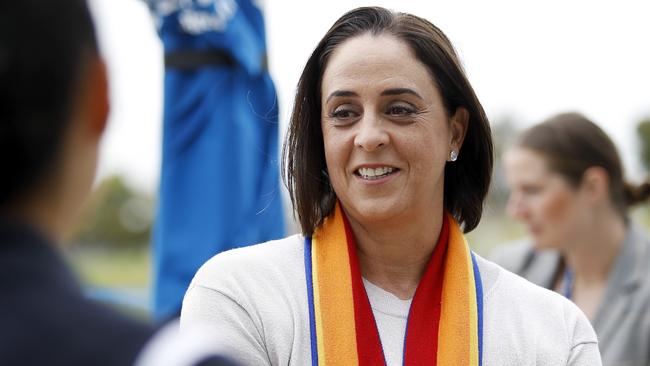 Former Olympic swimmer, Nicole Livingstone parlayed her sporting career into leadership positions at the AFLW and is currently the chief executive of the Victorian Institute of Sport. Picture: Dylan Burns/ AFL Photos via Getty Images)