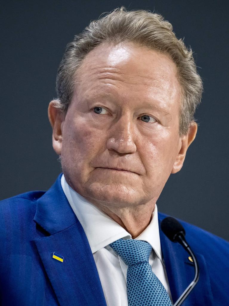 Forestcue’s non-executive chairman, Andrew Forrest. Picture: AFP