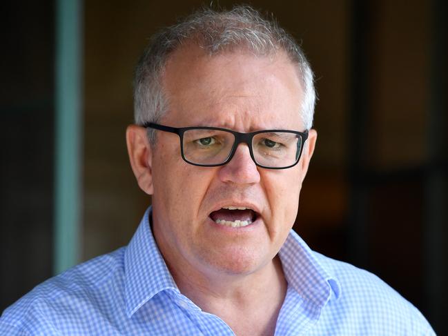 Prime Minister Scott Morrison addresses the media in Sydney, Sunday, December 23, 2018. Thousands of Australians with multiple sclerosis will save more than $50,000 a year with the listing of a new medicine on the Pharmaceutical Benefits Scheme. (AAP Image/Joel Carrett) NO ARCHIVING