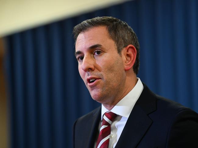 BRISBANE, AUSTRALIA - NewsWire Photos - AUGUST 6, 2024. Federal Treasurer Jim Chalmers during a press conference regarding the RBAâs decision to leave interest rates on hold.Picture: Dan Peled / NewsWire