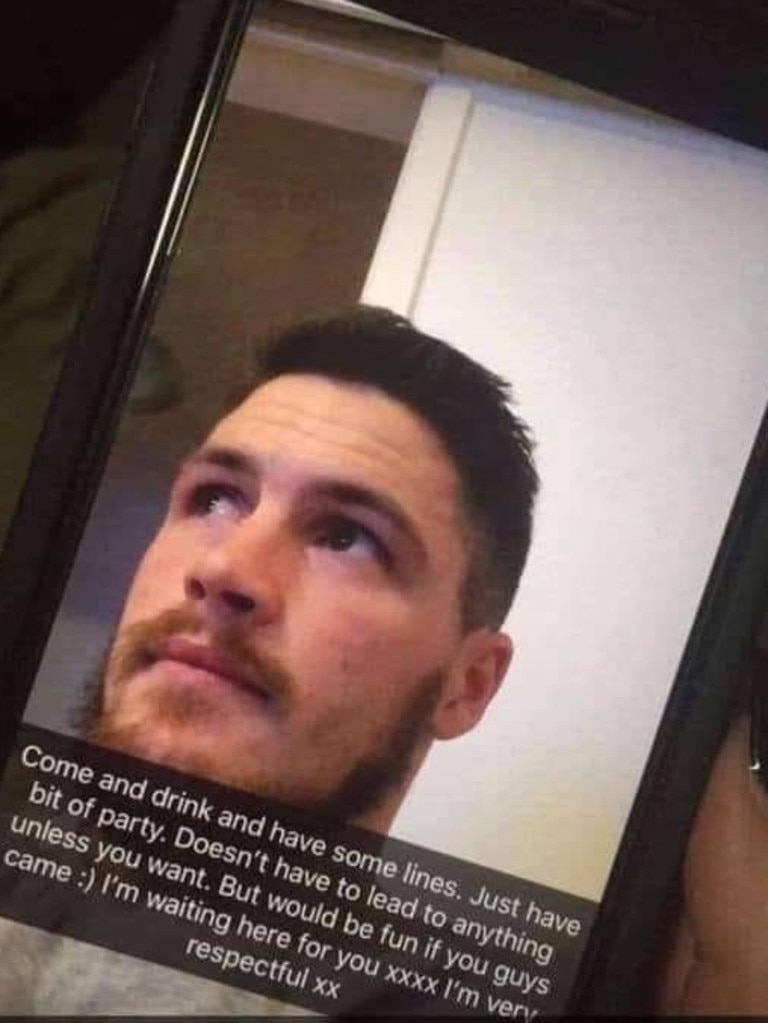 Alleged photos involving Collingwood footballer Jack Crisp. Pic: Twitter