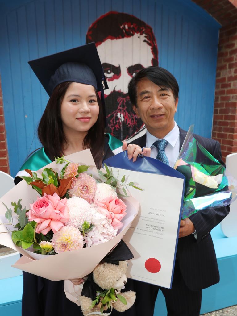 Graduate An Nhat Chu with Trung Chu. Picture: Mark Wilson