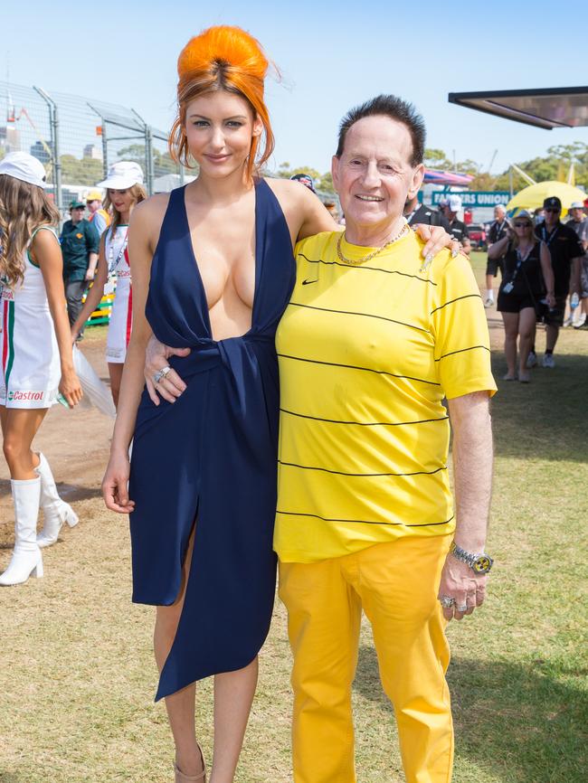 Gabi Grecko and Geoffrey Edelsten. Picture: Andrew Beveridge.