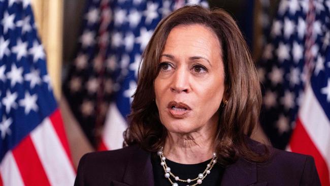 Harris has won the support of a majority of Democratic delegates, but still needs to officially clinch the nomination when party officials hold a roll call early next month. Picture: Roberto Schmidt/AFP