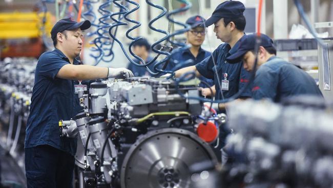 Some economists expected China’s factory activity would improve slightly from September, but Sunday’s reading suggested that the broader picture for its economy is deteriorating. Picture: AFP