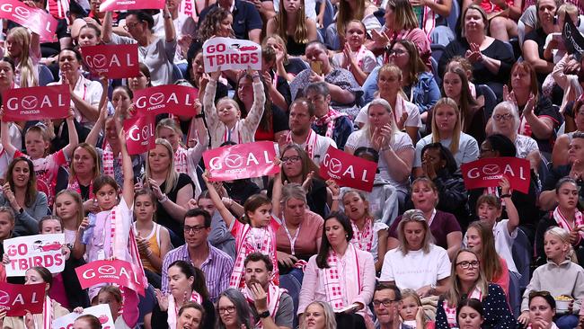 The crowd that turned up to watch Adelaide Thunderbirds take on NSW Swifts were short-changed. Picture: Getty Images