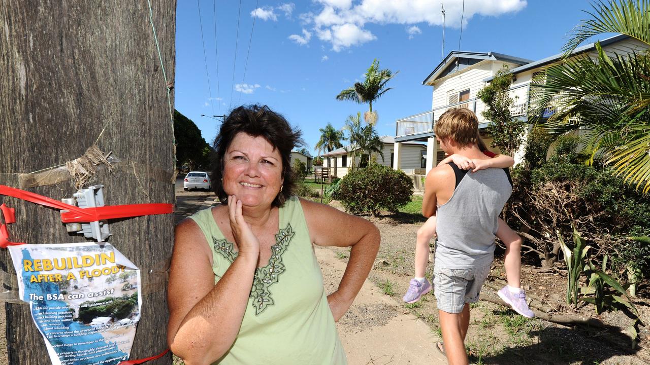 News Courier Mail, Bundaberg 22.2.2013, Sandra Dorron happy to move back into her Hinkler Avenue home in Bundaberg after the flood. Photo Paul Beutel