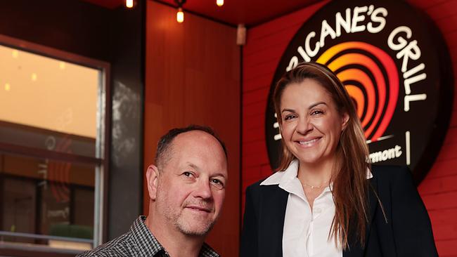 Owners of the famous Hurricane’s, Laura and Craig Goldberg, at their new restaurant in Pyrmont. Picture: Jane Dempster