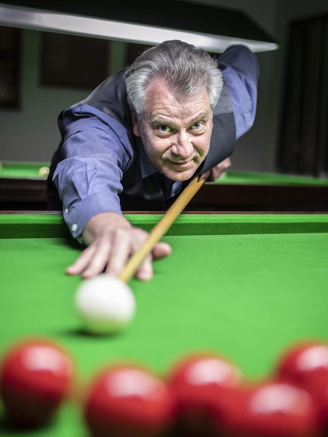 Bellerive Yacht Club proposal to kick snooker players off the club's tables, where people have played for 50 plus years. Photograph shows Mark Hudson Picture Eddie Safarik