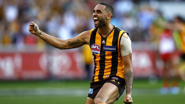 Shaun Burgoyne breaks the record for the most games played by an indigenous player in the game’s history with 373. Picture: Wayne Ludbey