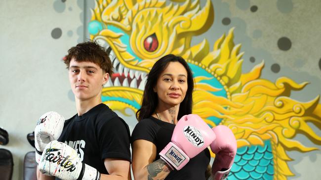 Two Surfcoast fighers Billy O'Brien, 17, and Lani Williams have been selected to represent Team Australia at the prestigious WBC Muay Thai World Games in Verona, Italy, this June. Picture: Alison Wynd