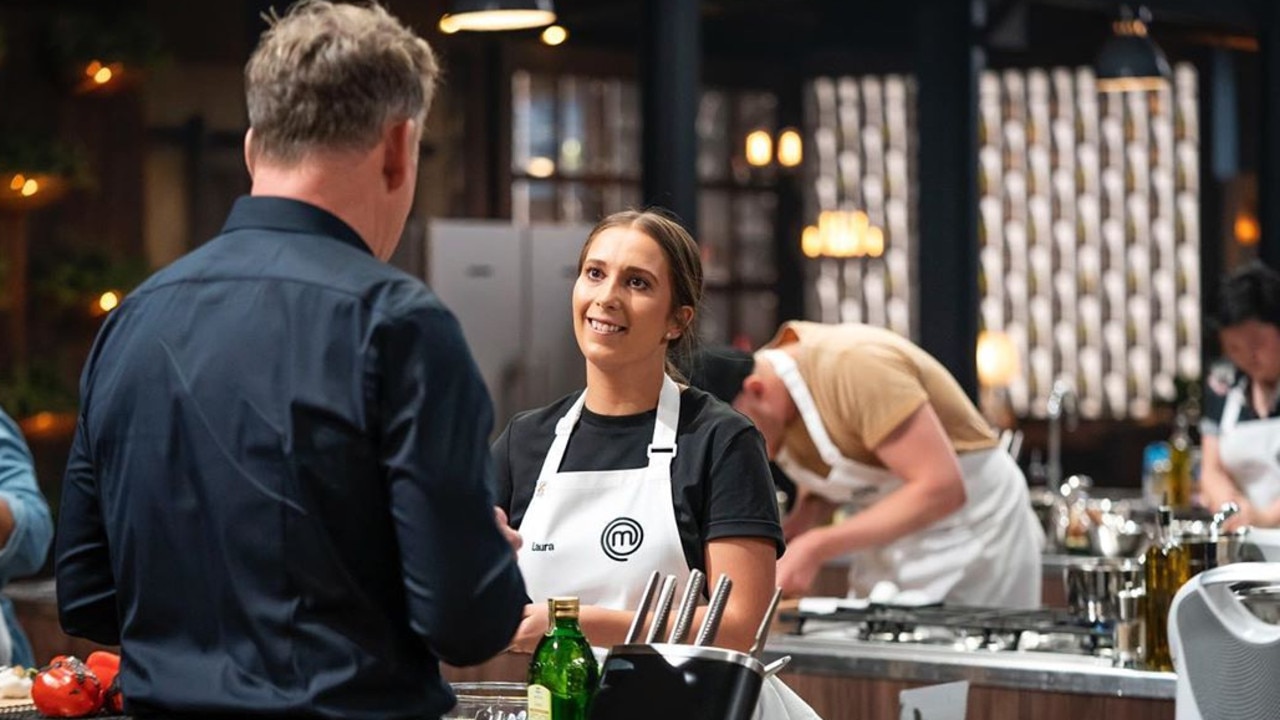 Laura Sharrad talking to Gordon Ramsay.