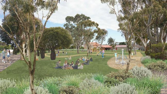 Artist visualisations of an $8.88m revitalisation of the Virginia main street. Pictures: Supplied