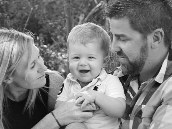 Michelle and Ben Fragar with son Maddox. Picture: supplied