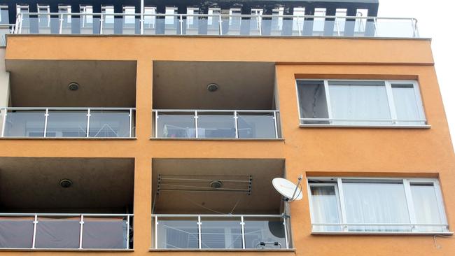 The top-right apartment in the Hadji Dimitar district of the Bulgarian capital, Sofia, where John Zahariev was arrested in a police raid on September 20, 2016. Picture: Supplied