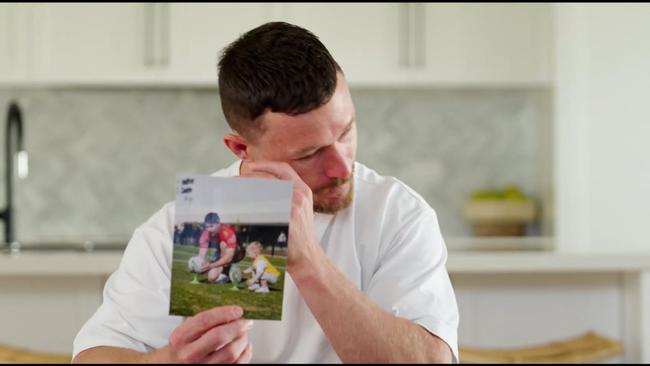 Damien Cook gets emotional in his farewell video.